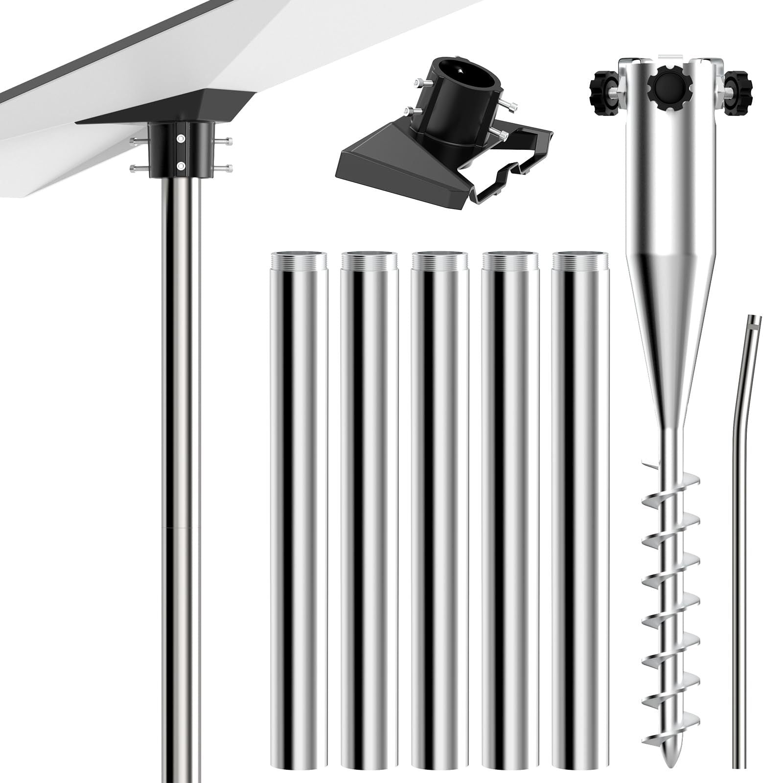 No-Dig Ground Anchor Pole Mount Kit for Starlink Gen 3 Dish
