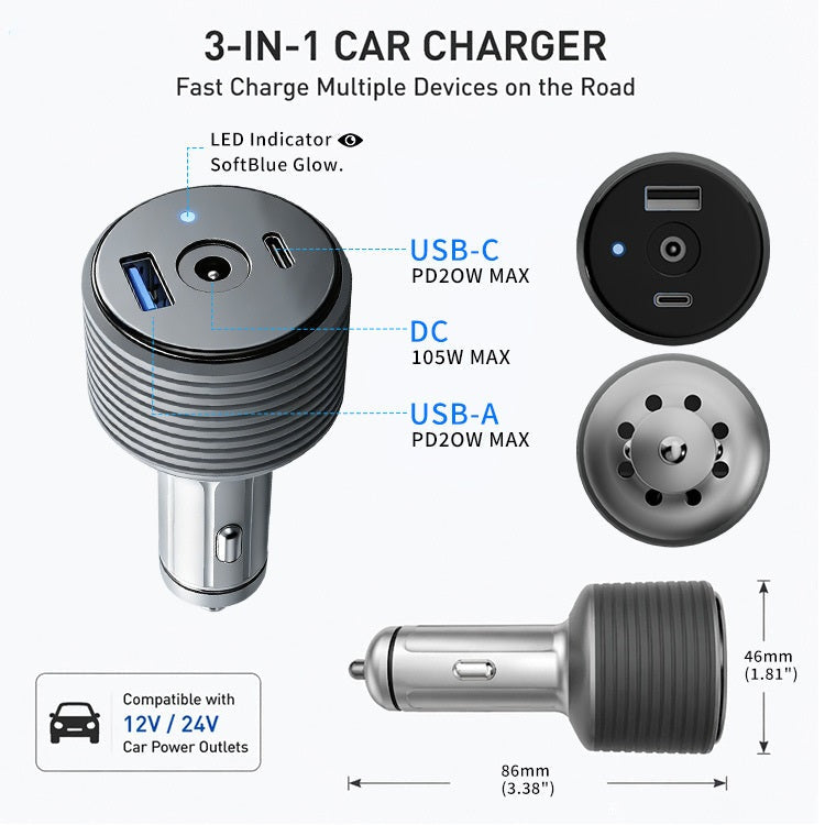 Starlink Mini Cigarette Lighter DC Step-Up Car Charger, 12/24V to 30V 3.5A