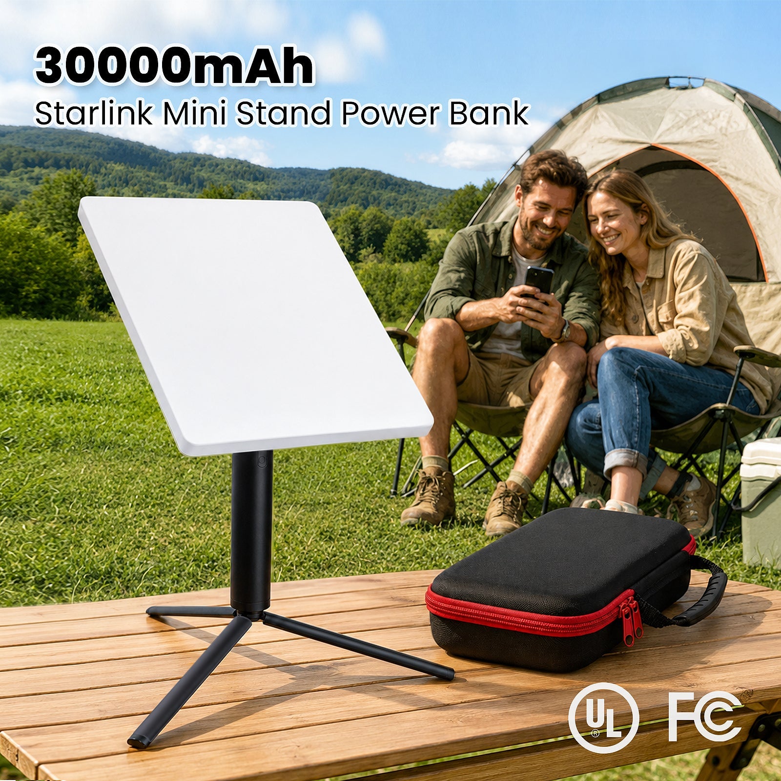 Starlink Mini Stand Power Bank 30000mAh, 100Wh With Carrying Case
