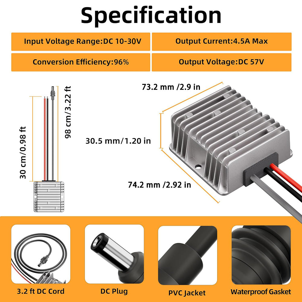 12V/24V to 30V Power Supply Adapter with DC Plug for Starlink Gen 3