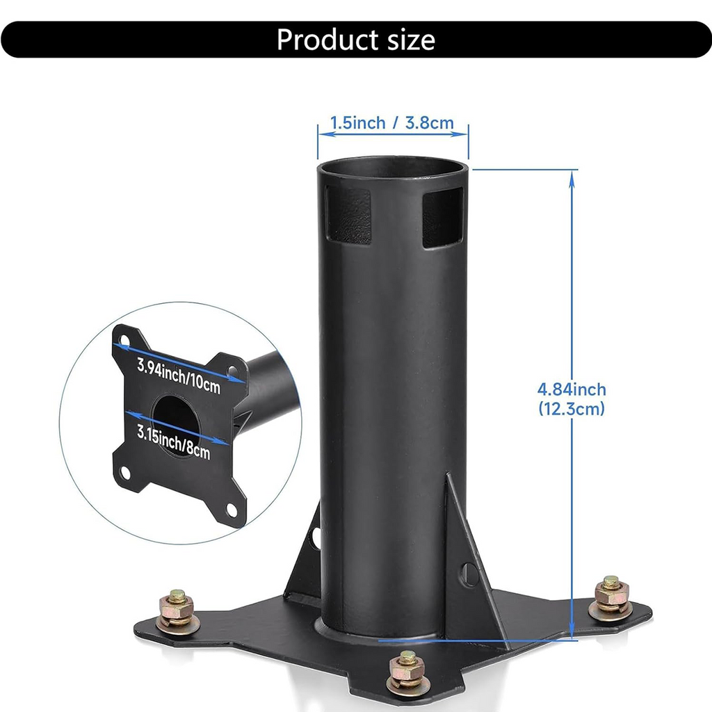 Heavy-Duty Carbon Steel Roof Mount for Starlink Gen 2 Dish
