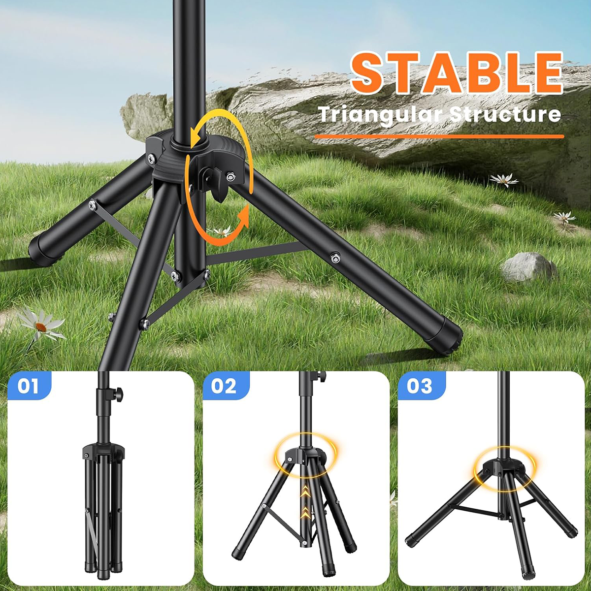 Adjustable Tripod Mount with Adapter for Starlink Gen 3