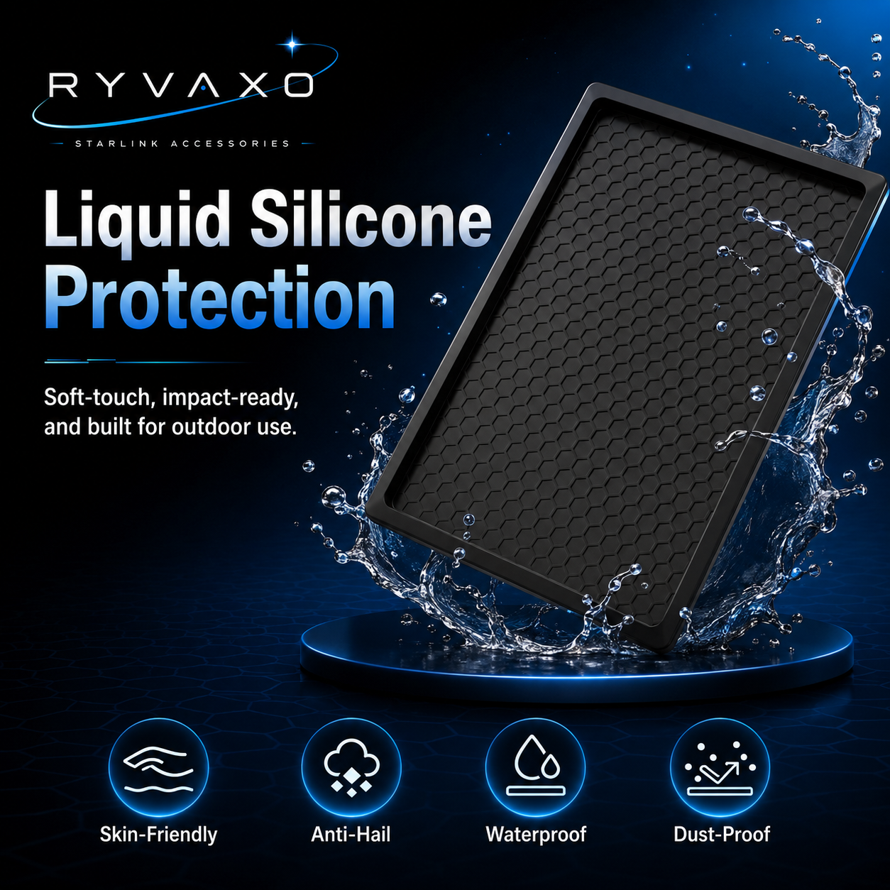 Ryvaxo Starlink Gen 3 protective cover for RV and camping setup, product detail image 3