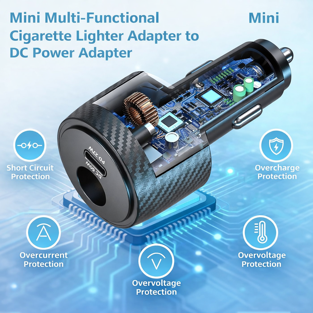 Starlink Mini Car Charger 12V 24V to 30V 2A Boost Converter with Cigarette Lighter Adapter