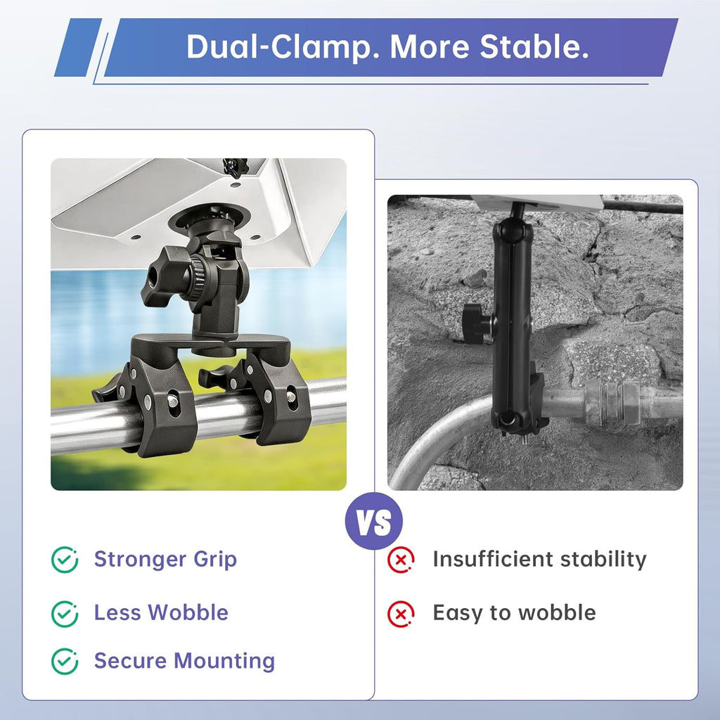 Starlink Mini Aluminum Adapter Dual-Clamp Vehicle Mount