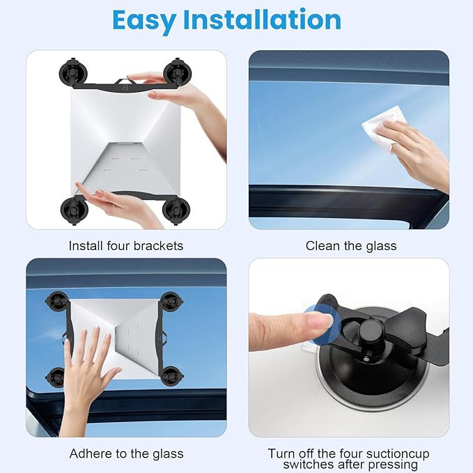 Starlink Mini Vehicle Suction Mount – Rugged Metal Car Roof Holder