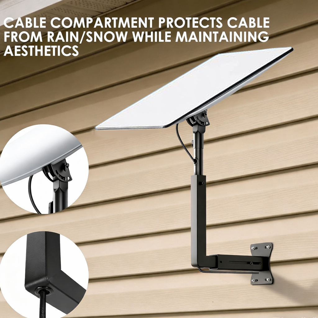 Starlink Gen 3 Eave Wall Mount Adjustable Angle Bracket