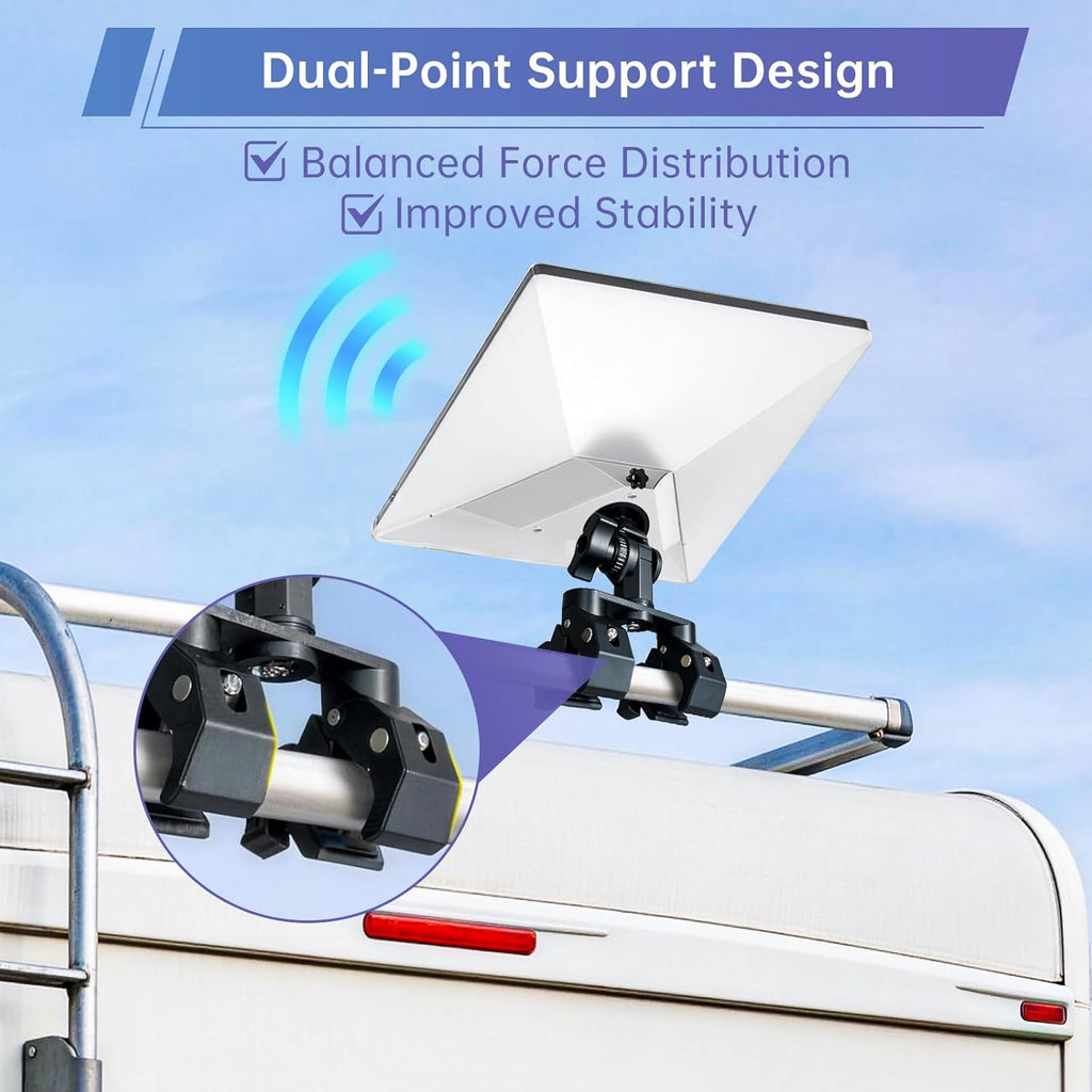 Starlink Mini Aluminum Adapter Dual-Clamp Vehicle Mount
