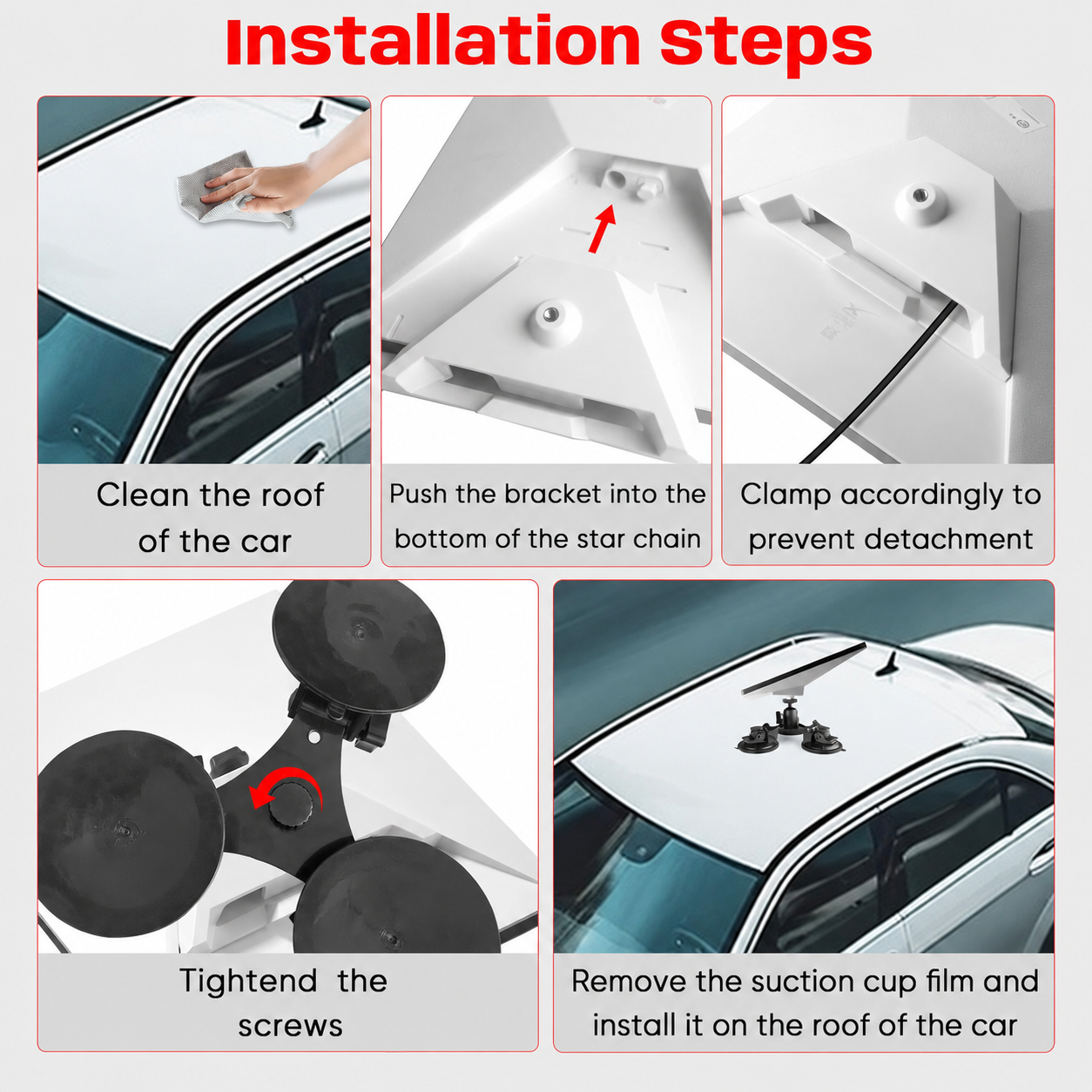 Starlink Mini Roof Triangular Suction Cup Mount 360 ° Horizontal Adjustment Suitable for Smooth Surface Installation Such as roof/sunroof/RV/Windows
