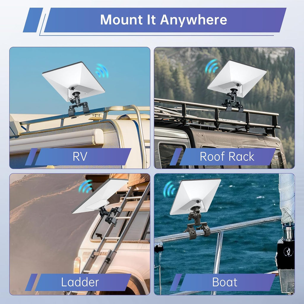 Starlink Mini Aluminum Adapter Dual-Clamp Vehicle Mount