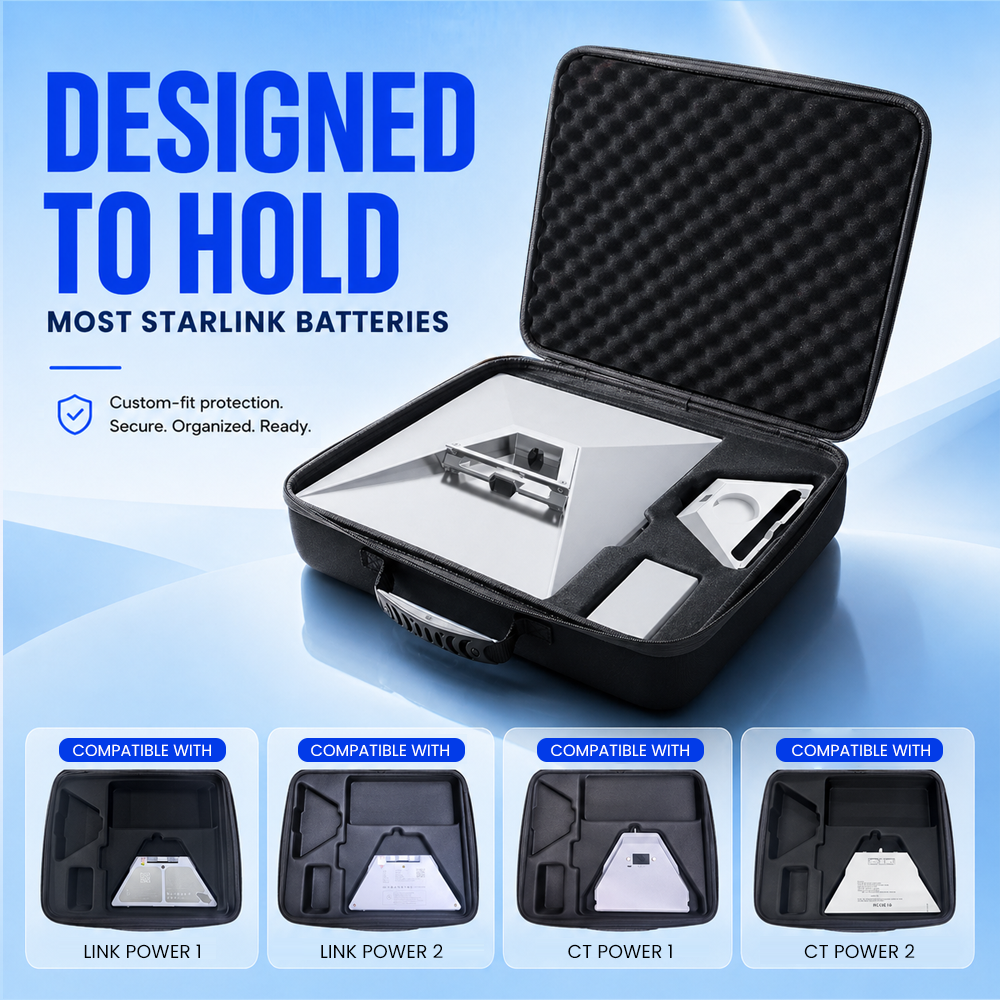 Starlink Mini EVA Carry Case 2.0 — Shockproof Travel & Accessory Organizer