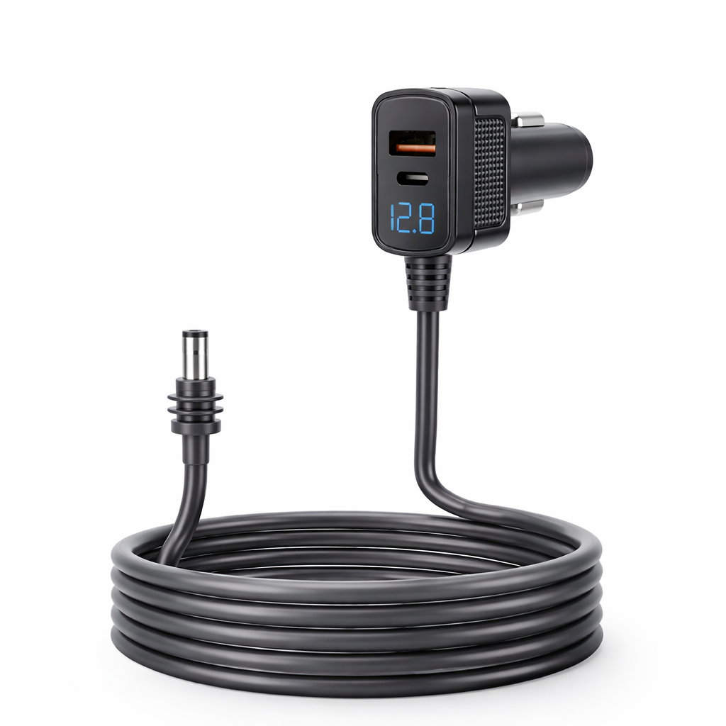 Starlink Mini Digital Display Waterproof Car Charger Cable 3-in-1 (12–24V, 5A)